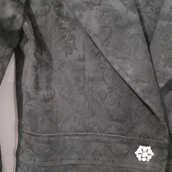 Retro Y2K Urban Behavior Tapestry Style 3/4 Sleeve  Blazer - Picture 2 of 10